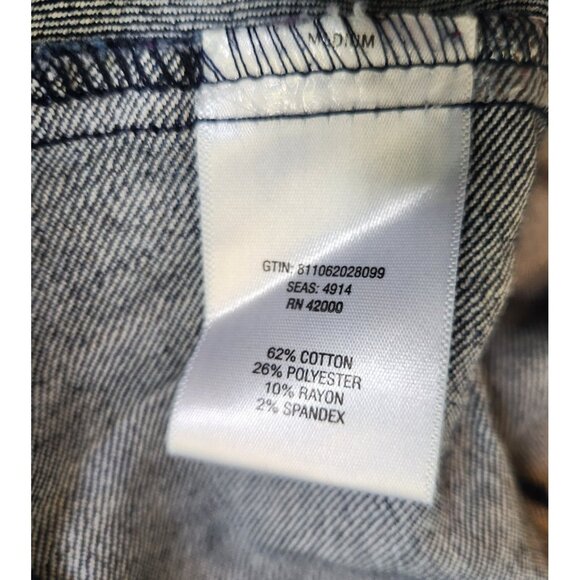 Nicki Minaj Denim Jean Jacket Fitted‎ Blue Zippered Womens Size Medium - Picture 10 of 14